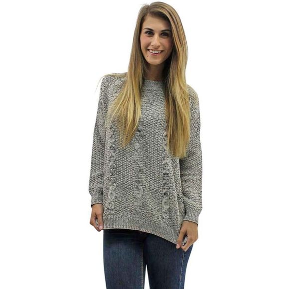 Cream & Black Loose Fit Sweater - Picture 2 of 4